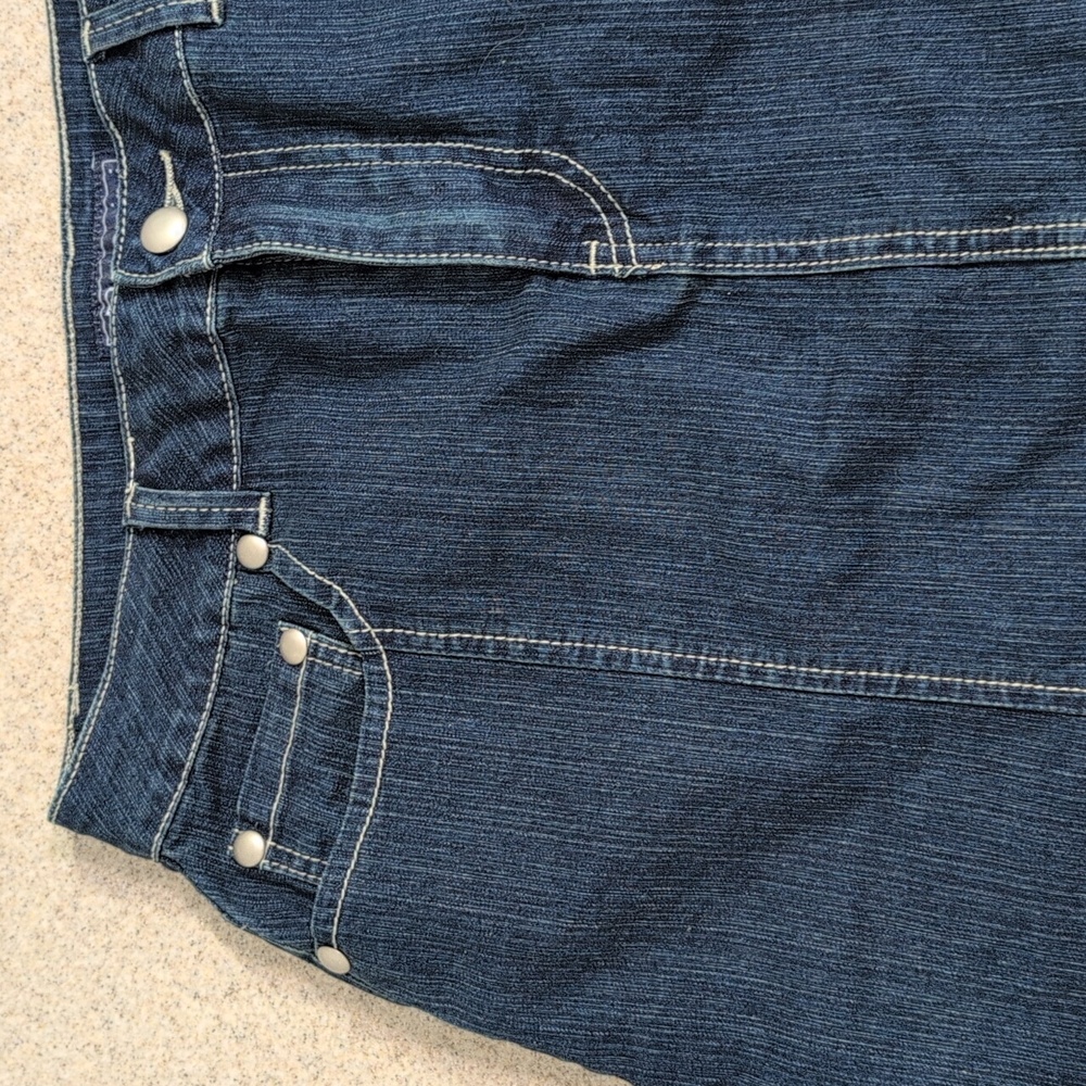 Baccini Denim Skirt, Fun Back Pockets, Western Casual, Size 8 - Picture 3 of 9